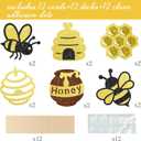 Honey Bee Party Centerpiece Sticks Glitter Bee Birthday Decorations 12PCS Happy Bee Day Table Toppers Beehive Table Centerpieces for Kids Oh Babee Baby Shower Supplies