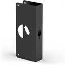 Door Knob Reinforcement Plate, Matte Black, Fits 1-3/4" Doors, 2-3/8" Backset, Door Lock and Door Knob Cover Plate, Deadbolt Cover Plate, Reinforce and Repair Wood or Metal Doors
