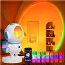 Astronaut Sunset Lamp Projector,720 Rotation Magnetic Head LED Night Light, Endless Colors Aesthetic Mood Lighting for Room Decor, Sunset Light for Tiktok, Party, Photography, Space Gifts for Kids/Adults (Blue)