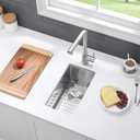 10 Inch Bar Sink Undermount-VASOYO 10x18 Small Kitchen Sink Undermount Wet Bar Sinks 16 Gauge Stainless Steel Single Bowl Small Rv Sinks Outdoor Basin with Bottom Grid