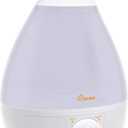Crane White Drop Ultrasonic Cool Mist Teardrop Humidifier, 1 Gallon Tank, Baby Humidifier for Nursery, Bedroom, Plants, Office, Adjustable Mist Levels