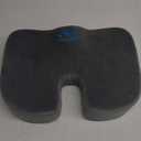 Everlasting Comfort Doctor Recommended Memory Foam Seat Cushion for Office Chairs & Car Seat - Ergonomic Office Desk Accessories for Tailbone Pain Relief, Sciatica & Back Support (Gray)