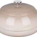 VORRINGARD Enameled Cast Iron Dutch Oven Pot with Lid, Bread Oven for Sourdough Bread Baking, Dutch Ovens with Bread Proofing Basket& Baking Supplies Set, 6 Quart, Latte