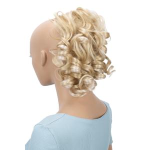 CAISHA Jumbo Hairpiece Scrunchy Updo Voluminous Curly Messy Bun Blond Mix G6L