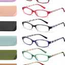 Reading Glasses for Women,6 Pack Blue Light Blocking Glasses for Women,Fashion Readers with Spring Hinge Eyeglasses (C1 Mix Color)