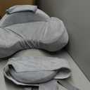 Momcozy CozyPro Nursing Pillow - All Around Lumbar & Arm Support - Safety Guard, Firm & Springy Memory Foam-Stable, Ergonomic Support, Easier Breastfeeding, Wider Cushion, Adjustable, Removable Cover