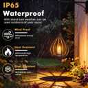 Solar Lanterns Outdoor Waterproof, Solar Lights Outdoor with Flickering Flameless Candle, Garden Decor Gifts for Women Mom Grandma, Hanging Solar Lights for Patio, Porch, Backyard, 4 Pack | Outdoor Solar Lanterns with Flickering Flameless Candle for Garden Patio Backyard Pathway Decor, Gifts for Women Mom Grandma