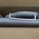 ZOES HOMEWARE Tabletop Ironing Board,Portable Iron Board with Iron Rest, Foldable Small Ironing Board with Heat Resistant Cover and 100% Cotton Pad, 31.5"x11.8"x7", Grey