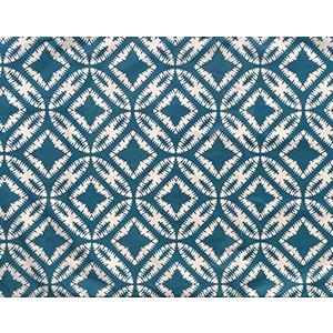 Elrene Home Fashions Summer Fun Bohemian Ikat Style Vinyl Flannel Back Tablecloth (52 x 52 Square, Teal)