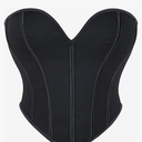 Victorian Renaissance Corset for Women Vintage Gothic Floral Print Overbust Bustier Tube Lace Up Party Crop Top, S