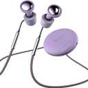 Ear Plugs for Sleeping and Concerts with Cord, Anti-Loss Reusable Earplugs, Ultra-Comfy Earplugs, 45dB Noise Reducing, Hearing Protection for Travel & Focus, 7 Pair Silicone & Foam Eartips, Viloet (Violet)