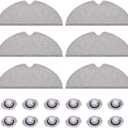 Mop Cloths Pads Water Tank Filter Compatible with Roborock Q7, Q7 Max, S6, S6 Pure/MaxV, S5 Max, S5, S4, E5, E4, E35 and E2 Robot Vacuums, 18-Pack.