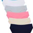 Wealurre Seamless Underwear Invisible Bikini No Show Nylon Spandex Women Panties (S)