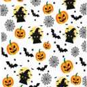 Halloween Blanket for Women Men, Witch's Hat Cat and Pumpkins Bats Blanket for Couch Bed Living Room, Halloween Decor Gifts for Spooky Season, 60"X50"