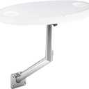 Side Mounted Boat Dinette, Removable, Adjustable Direction Boat Table Wall Mounted Dinette, ABS Waterproof Stainless Steel Table Legs Caravan and Boat.