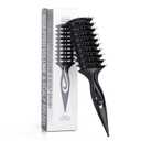 Candy Brush Curl Defining Vented Hair Brush for Effortlessly Blow Drying Detangling and Shaping and Styling, Airflow Wet Hair Brush for All Hair Types for Women and Men, Anti-Pull & Frizz, Black