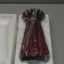 Home Decor, Mercury Glass Pillar Candle Pedestal Holders with 10 Led Lights, Lighted up Candle Holders for Pillar Candle, Glass Candlestick Holders with Timer for Wedding Home Dining Table Xmas (Red)