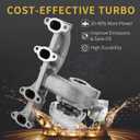 GT1749V Turbocharger with Wastegate Actuator & Gasket Compatible with VW Beetle 1998-2004 Golf 1998-2004 Jetta 1998-2004 TDI L4 1.9L Diesel Engine 713673-0006