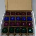 Novelty Lights Incandescent G50 Globe Replacement Bulbs - Outdoor Individual Bulbs for Events, Holiday Parties, Patios, and More - E17/C9 Intermediate Base, 7 Watt Lights (Multi, 25 Pack)