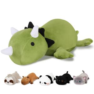 Weighted Dinosaur Stuffed Animals, Cute Weighted Dino Plush, Soft Stuffed Weighted Plushie Pillow Gifts for Girls Boys(9.8" 0.8Lbs)