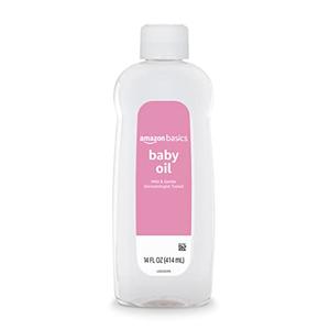 Amazon Basics Baby Oil, Mild & Gentle, Dermatologist Tested, Lightly Scented, 14 Fluid Ounces (Previously Solimo) Pack of 3