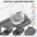 4PCS Stone Drying Trays for Bathroom Sink and Kitchen Counter, Water Absorbing Stone Tray with Diatomaceous Earth, Soap Dish and Coaster