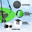 Trekassy 700lb 40 Inch Saucer Tree Swing for Kids Adults Outdoor 900D Oxford Waterproof with 2pcs Tree Hanging Straps, Steel Frame and Adjustable Ropes