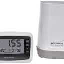 AcuRite Wireless Digital Rain Gauge with Self-Emptying Collector with Rainfall History, Alerts, and Current Date and Time (00899), Multicolor (Horizontal Display)