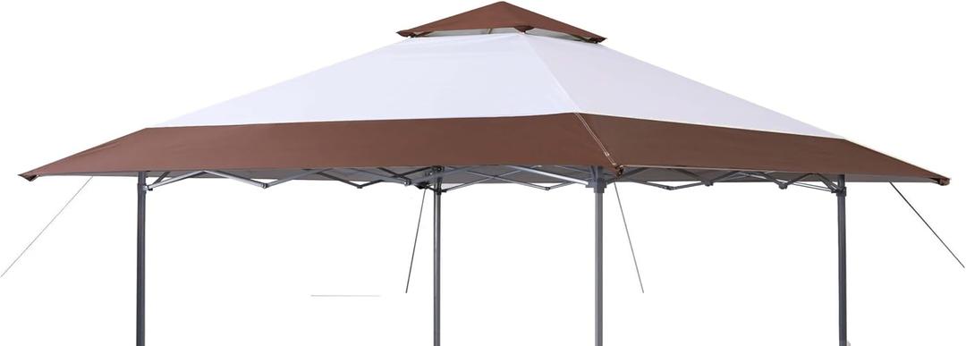 Replacement Cover Compatible with Eagle Peak 13' x 13' Instant Outdoor Canopy Frame, Canopy Cover ONLY, This Particular Replacement Cover Will Not Fit Any Other Models Gazebo, (Brown)