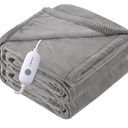 Electric Heated Blanket Full Size 50"x60", Ultra-Soft Heating Blanket with 5 Heat Levels & 10-Hour Auto Off, Fast Heating for Winter Comfort, Grey