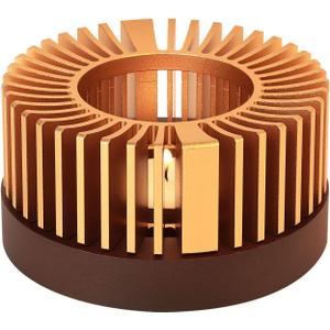 Teapot Warmer, JUKFITA Aluminum Alloy & Wood Tea Warmer, for Heating Tea, Coffee, Milk, Food Indoors and Outdoors (Small)