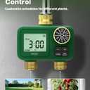 MOES 2 Zone Water Timer for Garden Hose, Heavy Duty Solid Brass Inlet & Outlets, Programmable Sprinkler Timer Battery Operated, Automatic Dual Faucet Valve with Sequential Watering (Non-WiFi)