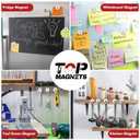 10 Pack Rare Earth Magnets with Holes and Screws,30LB Pulling Force Strong Heavy Duty Neodymium Magnet for Cabinet Door,Tool Room,Whiteboard,Craft,Wall Mounting,Office - 1.26x0.2 in