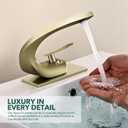 Single Hole Bathroom Sink Faucets,Brass Vainty Faucet Brushed Gold