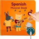 Cali's Books Spanish Book for Toddlers 1-3 - Musical Books for Kids, Interactive Baby Sound Book, Educational Song Learning Toys, Bilingual Music Toy for Babies, Libros para ninos en Espanol