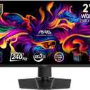 MSI MAG 271QP QD-OLED X24 27-inch 2560 x 1440 (QHD) Gaming Monitor, 240Hz, Adaptive-Synch, HDMI, DisplayPort, VESA Mountable, Tilt, Height Adjustable, Speaker, 0.03ms, Black