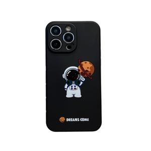 Yonds Queen for iPhone 14 Pro Max Cute Case, Cool Cartoon Astronaut Space Planet Moon Design Stylish Bumper Cover Soft TPU Protective Anti-Slip Shockproof Case(iPhone 14 Pro Max, Planet)