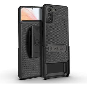 BELTRON Case & Belt Clip for Samsung Galaxy S21 5G, Slim Protective Grip Case & Swivel Belt Clip Combo with Kickstand and Card Holder (Galaxy S21)