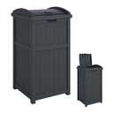 Suncast 33 Gal Outdoor Trash Can Hideaway with Lid, Cyberspace
Resin Wicker Design, Fits 30-33 Gal Liners, Ideal for Patio, Backyard, Deck or Garden