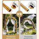 7.2 FT Metal Arch Backdrop Stand, Gold Balloon Arch Stand for Ceremony, Heavy Duty Wedding Arch for Birthday Party, Bridal Baby Shower, Christmas & Holiday Decoration, Easy Assembly