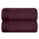 Belizzi Home Cotton 2 Pack Oversized Bath Sheet 35 x 70, Large Bath Sheet, Ultra Absorbent, Compact, Eco-Friendly and 100% Recyclable, Quick Drying and Lightweight Towel - Burgundy