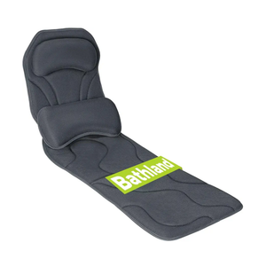 Ergonomic Full Body Bath Pillow for Bathtub, 5D Luxury Spa Cushion with 114 NonSlip Suction Cups, Extra Long Thick Bath Pillow for Full Body Support, for Adult with Laundry Bag & Hook (Grey) (Gray)