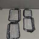 4 Packs Clear Toy Storage Bags- 9.4 x 6.7 x 4.3 Inch Transparent PVC Toy Organizing Bags with Zipper- Waterproof Toy Storage Organizer Pouch for Building Blocks, Small Toys (Black)