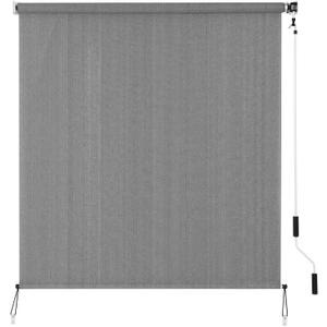 Outdoor Sunshade Roller Shade 5'W x 6'H (60" Wx72 H), Exterior Cordless Roll Up Shades Blinds, UV Protection Shade Cloth with Crank Operation for Outside Windows Patio Porch Gazebo, Dark Grey