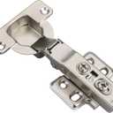 40mm Cup Full Overlay Soft Close Cabinet Hinges for Thick Door Full Overlay Concealed Cabinet Hinges with Screws Nickel Finish 2 Pcs