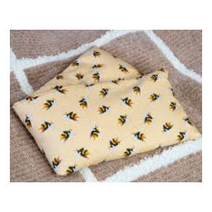 Swooflia Microwave Heating Pad for Warm Cold Compress - Lavender Flaxseeds Bags Hot Pack for Heat Therapy Chronic Pain Relief Back Cramps Shoulders Neck Women, Bee Detachable Stuffed Cover