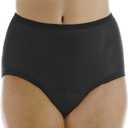Wearever 1-Pack Women's Nylon Incontinence Panties Black Large 150 ml (Fits Hip 41-42")