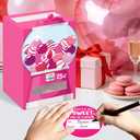 2 x Valentines Day Mailbox with 40 Greeting Cards DIY Valentines Gumball Machine Box Crafts Candy Cards for Gifts Exchange Party Favors