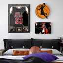 Nice C Jersey Frame Display Cases, Jersey Frame with Picture Slots, Jersey Shadow Box Display Case, 98% UV Protection, Football, Basketball (1 Pack, Black&Gold)
