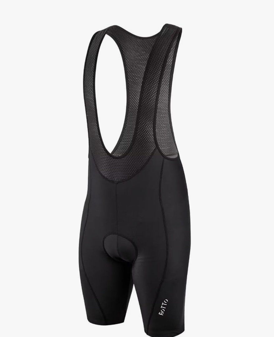 ROTTO Mens Cycling Bib Shorts Padded with Sponge & Gel for Road Bike Mountain Bike Riding. XL